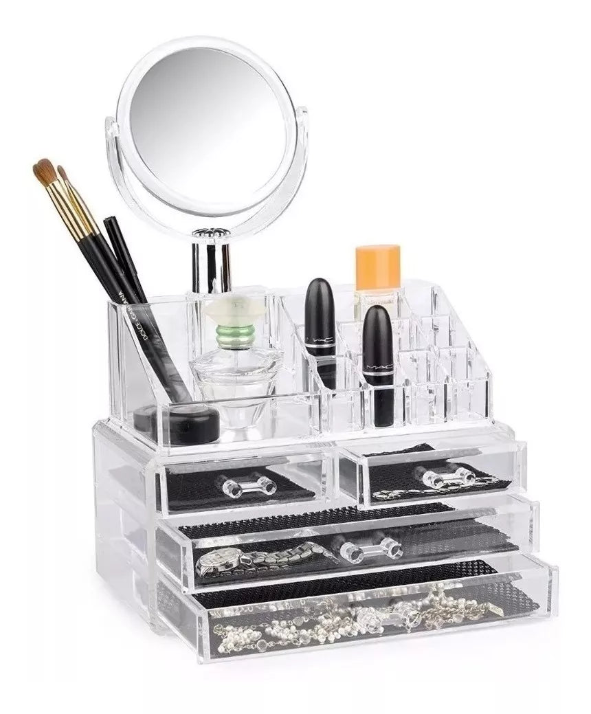 Organizador De Maquillaje Acrílico con espejo envio gratis!!